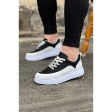 Subutu Beyaz Siyah Ortopedik Taban Erkek Ayakkabı