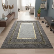 Decomarie Gri ve Beyaz Rex Tavşan Halı Salon Halısı – Yumuşak Dokulu Zarif Tasarım