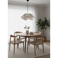 Hak Dekor Modern Eva Eliza Siyah Göbek Beyaz Tasarım Sarkıt Avize Tasarım, Salon, Antre, Mağaza, Cafe