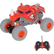 BNG STR Monster Truck Tasarımlı Uzaktan Kumandalı Off Road Jeep 25 cm Kırmızı Gergedan