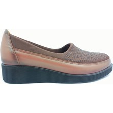 Christina 607 Kahverengi 36 42 Büyük Numara Ortapedi Anne Ayakkabısı