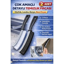 Manosta ( 2 Adet ) Çok Amaçlı Ince Detay Fırçası Temizlik Fırçası - Derz Arası Banyo Mutfak Lavabo Fırçası