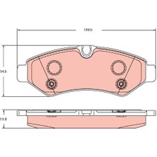 Trw GDB2422 Fren Balatası Arka Mercedes Sprınter B907 B910 18> Tek Teker A9104203700