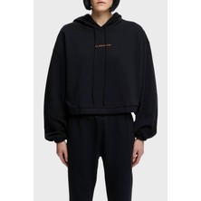 Les Benjamins Baskılı Kapüşonlu % 100 Pamuk Sweat Bayan Sweat LB21SSCORFUHD