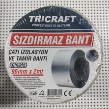 Tricraft Sızdırmaz Bant Çatı Izalasyon Tamir Bantı 96 mm x 2mt Su Geçirmez-Neme-Küfe-Yağa-Dayanıklı