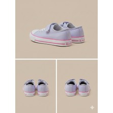 Rexba Lila Esintisi:çocuklar Için Şık ve Rahat  Velcro Converse Sporayakkabı
