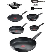 Tefal Titanyum 3x  Indüksiyon Tabanlı Set9 28+26+22+25KREP+26WOK+24KISA Tencere