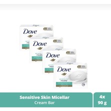 Dove Beauty Cream Bar Micellar Hassas Ciltler Için Nemlendirici Etkili 90 gr x 4 Adet