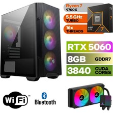 MSI Şafak-Gaming Pc Ddr5 |ryzen 7 9700X | Rtx 5060 8gb | 16 GB Ddr5 Ram | 1 Tb Nvme 5000 4000 |WİN11PRO|240MM Sıvı Sogutma|