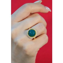 Yeşil Taşlı Yüzük 22 Ayar A072390