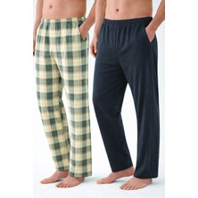 Koza İç Giyim Erkek Pamuklu 2'li Tek Alt Pijama