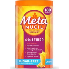 Metamucil 4-In-1 Psyllium Husk Glp-1 Friendly Fiber, Sugar-Free 180 Teaspoons Orange Flavored Daily Fiber