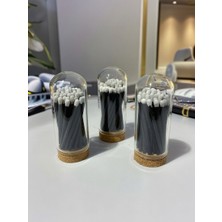 The Kibrit House  Cam Tüp Black Edition Elite Kibrit Seti 3’lü | Dekoratif Koleksiyon Kibrit - Hediyelik Obje