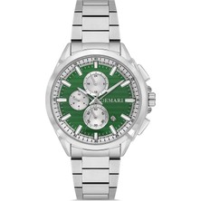 DEMARİ Demari Erkek Kol Saati Quartz Mekanizma Multifunction Çelik Kordon Yeşil Kadran – DM-00118G-A10