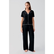 Artış Collection Kısa Kollu Fiyonklu Esnek Viskoz Pijama Takım 19214