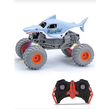 BNG STR Monster Truck Tasarımlı Uzaktan Kumandalı Off Road Jeep 25 cm Köpek Balığı Mavi