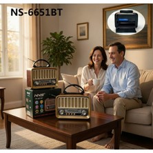 Gunkes NS-6651 Bt/fm/usb Nostalji Hoparlör – Retro Tasarım, Modern Teknoloji Bluetooth