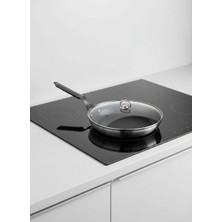 Mehtap Chefline Indüksiyon Tabanlı Tava (32 Cm) – Cam Kapaklı