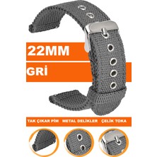  xiaomi mi watch s1-s2 yuvarlak kasa uyumlu 22mm nato kumaş tekstil saat kordonu kayışı f32t-gr