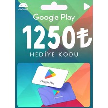 1250 Tl Google Play Hediye Kartı