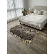 Decomarie Kahverengi Toskana Halı – Altın Köşe Detaylı, Yoğun ve Doğal Doku