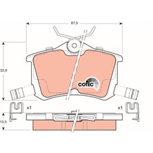 Trw GDB3190 Arka Fren Balata Honda Accord Euro 1.8l 2.0l F18B F20Z Ch Cg Kasa 98-02 / 2.0l 2.4l K20 K24 2.2l C Dti cl Cn Kasa 03-> 43022S1AE50-43022SEAE04-43022S1AE03