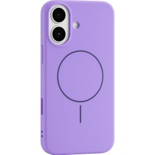 Paladyum Case iPhone 17 Uyumlu Premium Magsafe Içi Kadife Silikon Lila Jully Kılıf