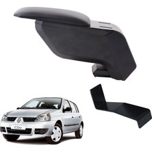 Renault Clio Hb 2004 İçin 3 Tıkla Siyah Delmesiz Çelik Ayaklı Kolçak Kol Dayama Yüksek Kalite