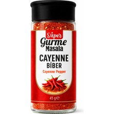 Super Gurme Masala Cayenne Pepper 45 G – Öğütülmüş Acı Kırmızı Biber – Cam Şişe