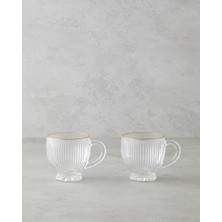 English Home Trails Cam 2'li Kupa 195 ml Şeffaf-Gold