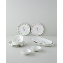 English Home Violet Porselen Kahvaltı Takımı 10 Parça 4 Kişilik Renkli