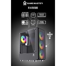 GM Game Master R14 Rx 580 8gb R5 5500 Atx Hazır Gaming Pc 16GB Ram 512GB M2 SSD Oyuncu Siyah Kasa