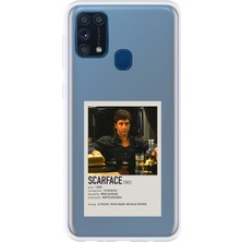 TechTree Samsung Galaxy M31 Uyumlu Scarface Mini Poster Tasarımlı Baskılı Silikon Kılıf