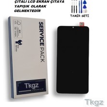 Tkgz Vivo Y15S Uyumlu LCD Ekran Dokunmatik Service Pack LCD Ekran - Full Çıtalı + Tamir Seti