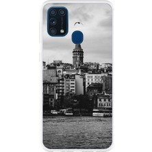 TechTree Samsung Galaxy M31 Uyumlu Galata Kulesi ve Deniz Manzaralı Baskılı Silikon Kılıf
