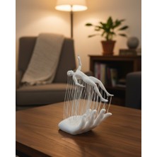 Store Mania Ieg™ 3D El Insan Figürü Beyaz Modern Sanatsal Dekoratif Biblo