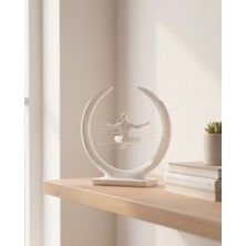 Machnera 3D Zen Heykeli Modern Ay Tasarımlı Meditasyon Biblosu
