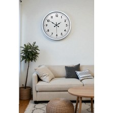 Çetiner Group 40 cm Beyaz Metal Standart Duvar Saati