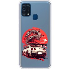 TechTree Samsung Galaxy M31 Uyumlu Gtr Ejderha Tasarımlı Baskılı Silikon Kılıf