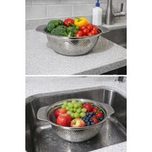 Dies Profesyonel 304 Paslanmaz Çelik Süzgeç 23 cm Kendinden Kulplu Alman Tipi Kevgir