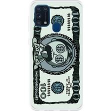 TechTree Samsung Galaxy M31 Uyumlu Morty Dolar Baskılı Silikon Kılıf