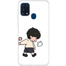 TechTree Samsung Galaxy M31 Uyumlu Zorla Götürülen Sevgili - Çift Kombini Baskılı Silikon Kılıf