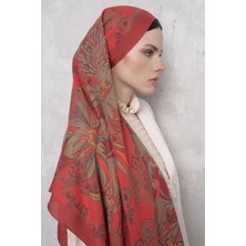 Turuncu Ed Scarf Vision Art Collection Flare Şal