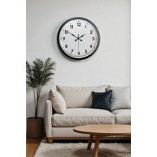 Çetiner Group 40 cm Siyah Metal Standart Duvar Saati
