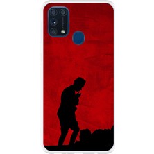 TechTree Samsung Galaxy M31 Uyumlu Gölge ve Siluet Detaylı Atatürk Baskılı Silikon Kılıf