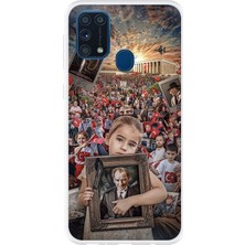 TechTree Samsung Galaxy M31 Uyumlu Atatürk Anıtkabir Baskılı Silikon Kılıf