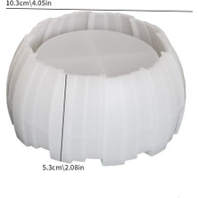 Hobiflex Silikon Kalıp Taş Tozu Ithal Muhtelif Dikey Çizgili Mumluk Saksı Kalıbı Epoksi Reçine HB175-0139