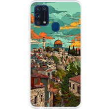 TechTree Samsung Galaxy M31 Uyumlu Özgür Filistin ve Kubbetüs Sahra Baskılı Silikon Kılıf