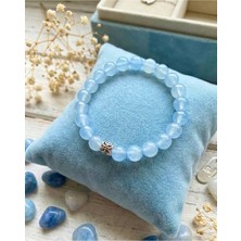 Mavi Ay Taşı (Moonstone) Doğal Taş Bileklik - Stres Karşıtı Enerji Aksesuarı