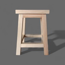 Ağaçkakan Doğal Ahşap Tabure, Ham, Zımparalanmış, Cilasız, Masif, Kullanıma Hazır, Kurulu, Klasik, Naturel, Yan Sehpa, Dekoratif Stant, 30CMX30CMX43CM